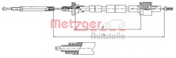 METZGER 112435 Трос, управление сцеплением