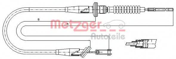METZGER 112535 Трос, управление сцеплением
