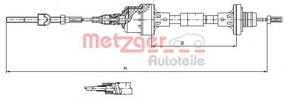 METZGER 112561 Трос, управление сцеплением