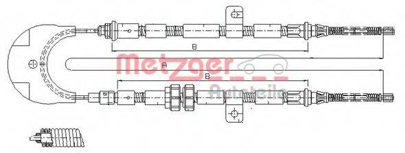 METZGER 115443 Трос, стояночная тормозная система