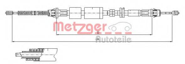 Трос, стояночная тормозная система METZGER 11.5502
