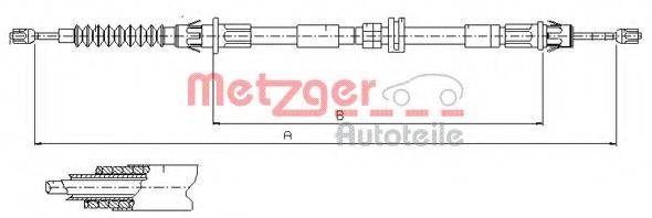 Трос, стояночная тормозная система METZGER 11.5510