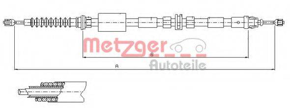 METZGER 115511 Трос, стояночная тормозная система
