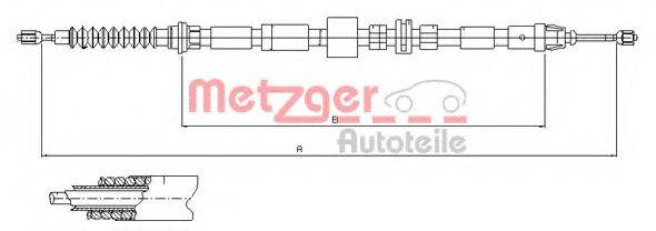 METZGER 115512 Трос, стояночная тормозная система