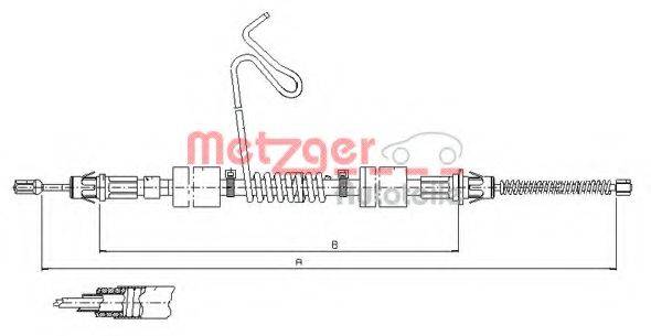 METZGER 115577 Трос, стояночная тормозная система