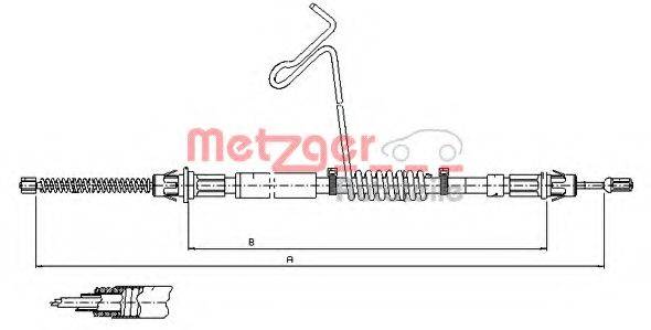 METZGER 115578 Трос, стояночная тормозная система