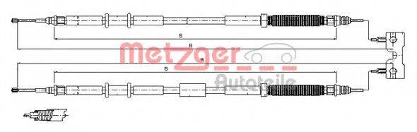 Трос, стояночная тормозная система METZGER 11.5771