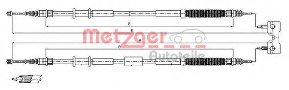 Трос, стояночная тормозная система METZGER 11.5772