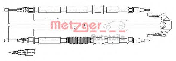 Трос, стояночная тормозная система METZGER 11.5862