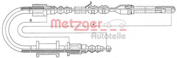 METZGER 11593 Трос, стояночная тормозная система