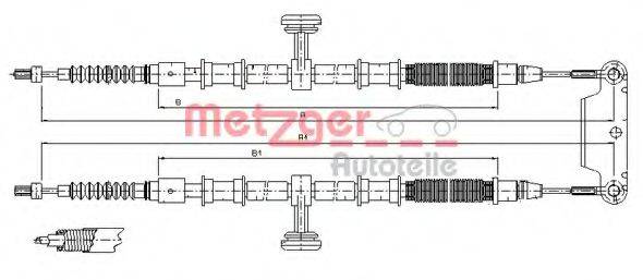 Трос, стояночная тормозная система METZGER 11.5944