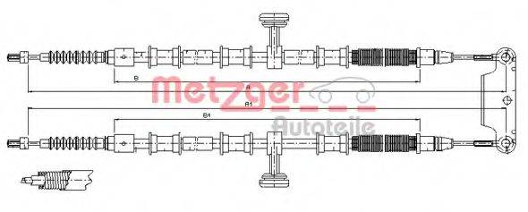 METZGER 115945 Трос, стояночная тормозная система