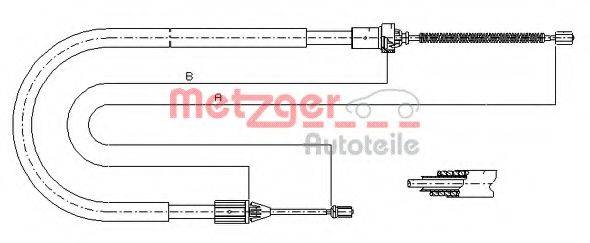 METZGER 116583 Трос, стояночная тормозная система