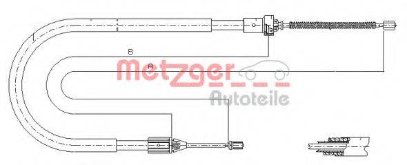 METZGER 116584 Трос, стояночная тормозная система
