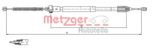 METZGER 116597 Трос, стояночная тормозная система