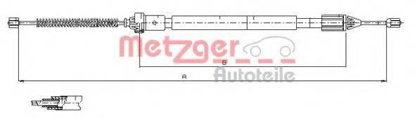 METZGER 116598 Трос, стояночная тормозная система