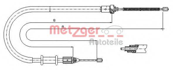 METZGER 116675 Трос, стояночная тормозная система