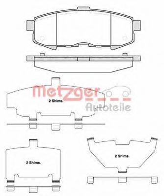 METZGER 1170769 Комплект тормозных колодок, дисковый тормоз