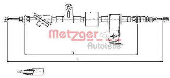 METZGER 120101 Трос, стояночная тормозная система