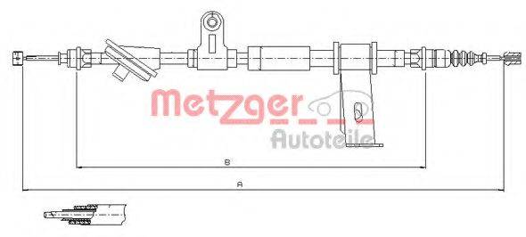 METZGER 120102 Трос, стояночная тормозная система