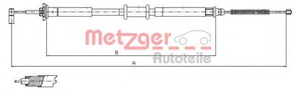 METZGER 120704 Трос, стояночная тормозная система