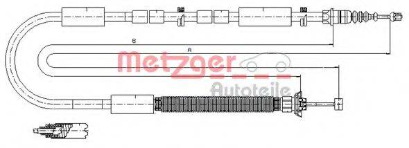 Трос, стояночная тормозная система METZGER 12.0706