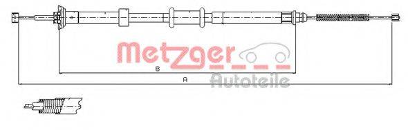 Трос, стояночная тормозная система METZGER 12.0724