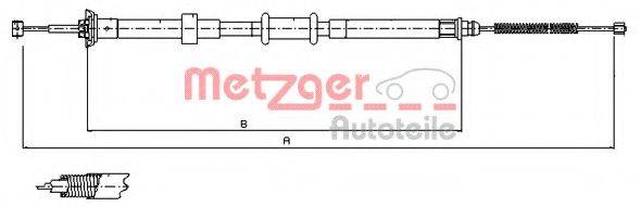 METZGER 120725 Трос, стояночная тормозная система