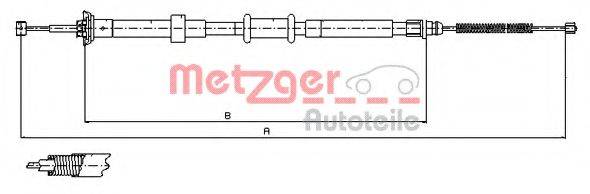 Трос, стояночная тормозная система METZGER 12.0765