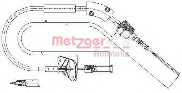 METZGER 127202 Трос, управление сцеплением