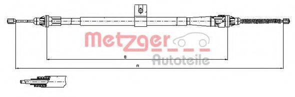 METZGER 170006 Трос, стояночная тормозная система