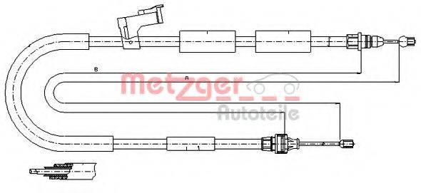 METZGER 170684 Трос, стояночная тормозная система