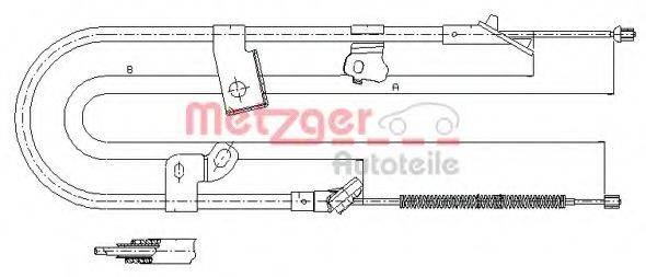 METZGER 171079 Трос, стояночная тормозная система