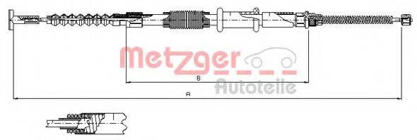 METZGER 2411 Трос, стояночная тормозная система