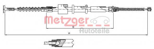 METZGER 2412 Трос, стояночная тормозная система