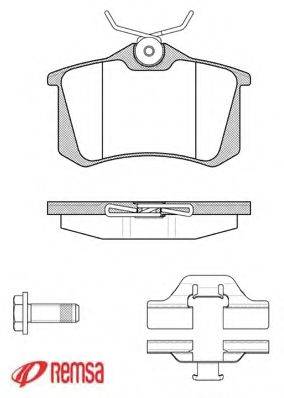 Комплект тормозных колодок, дисковый тормоз METZGER 0263.03