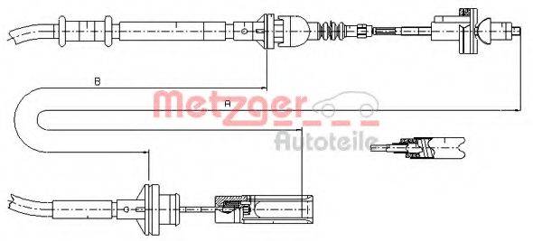 METZGER 4626 Трос, управление сцеплением
