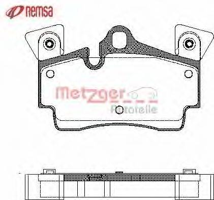 METZGER 1170762 Комплект тормозных колодок, дисковый тормоз