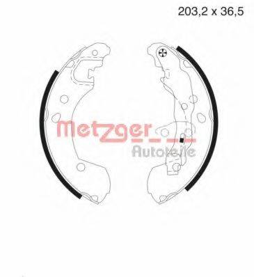 Комплект тормозных колодок METZGER MG 985
