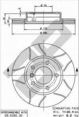 Тормозной диск METZGER X24819