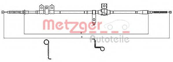 Трос, стояночная тормозная система METZGER 11.5346