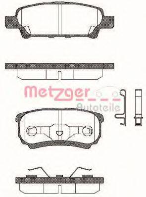 Комплект тормозных колодок, дисковый тормоз METZGER 1051.02