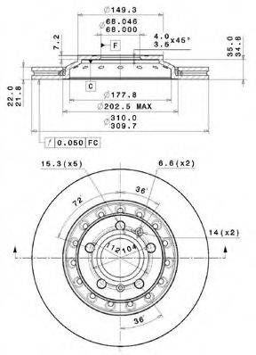 METZGER 25128V Тормозной диск