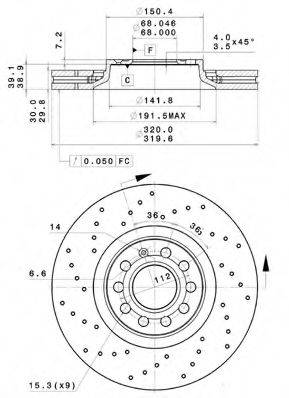METZGER 25219V Тормозной диск