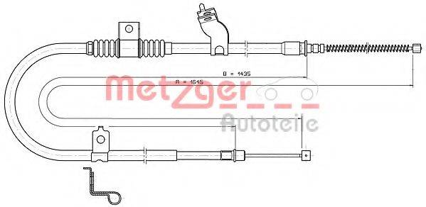 METZGER 172290 Трос, стояночная тормозная система