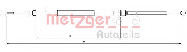 METZGER 104138 Трос, стояночная тормозная система