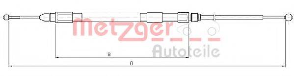 METZGER 104232 Трос, стояночная тормозная система