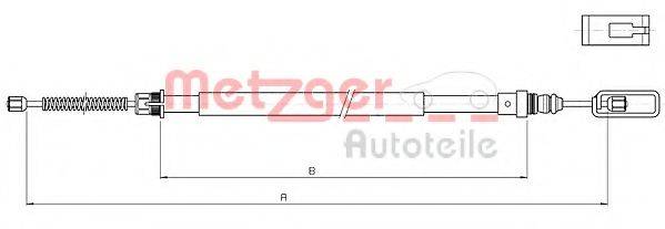 METZGER 104719 Трос, стояночная тормозная система