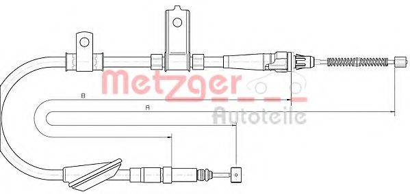 METZGER 105156 Трос, стояночная тормозная система