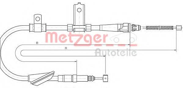 METZGER 105157 Трос, стояночная тормозная система